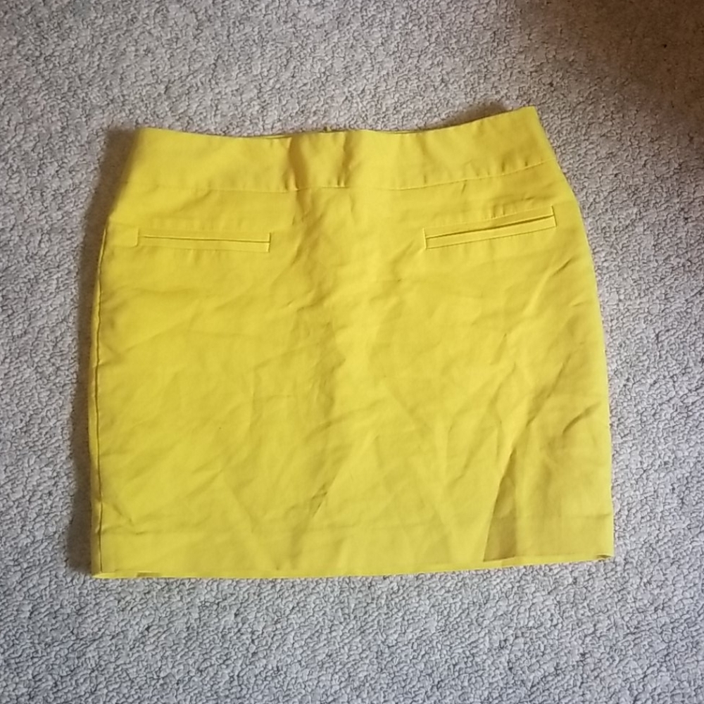 Bright Yellow Calvin Klein Mini Skirt